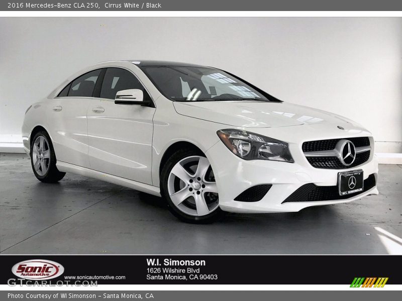 Cirrus White / Black 2016 Mercedes-Benz CLA 250