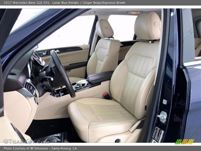 Lunar Blue Metallic / Ginger Beige/Espresso Brown 2017 Mercedes-Benz GLE 350