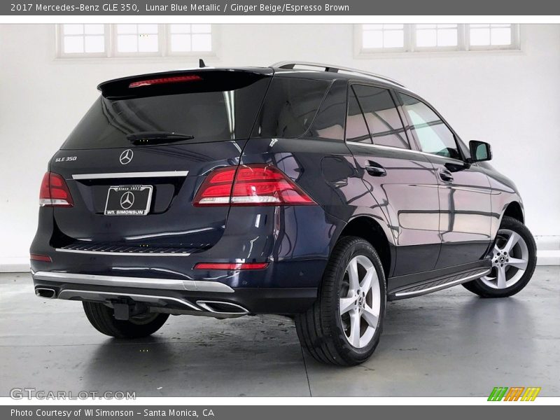 Lunar Blue Metallic / Ginger Beige/Espresso Brown 2017 Mercedes-Benz GLE 350