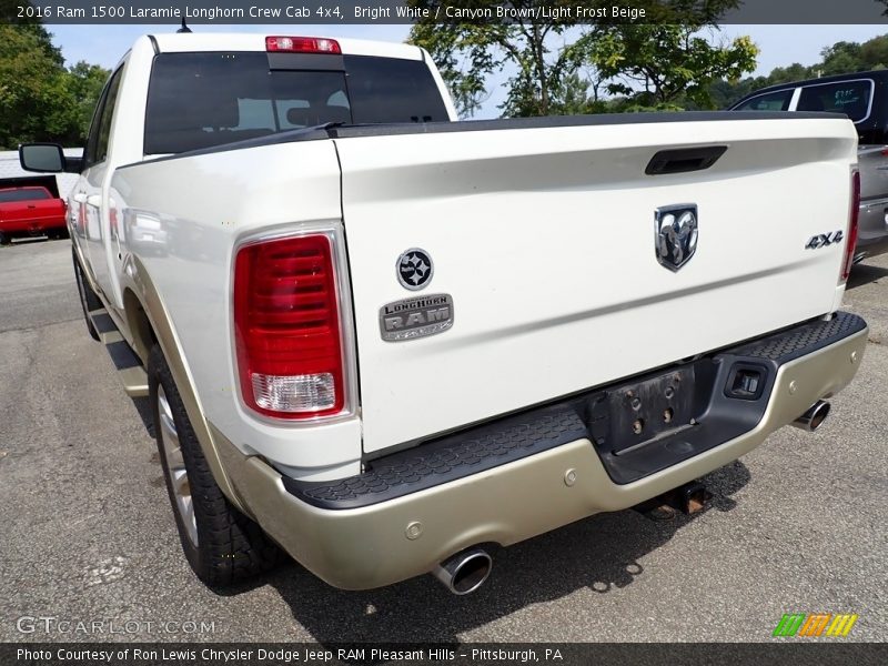 Bright White / Canyon Brown/Light Frost Beige 2016 Ram 1500 Laramie Longhorn Crew Cab 4x4
