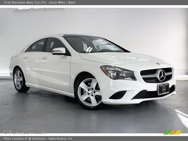 Cirrus White / Black 2016 Mercedes-Benz CLA 250