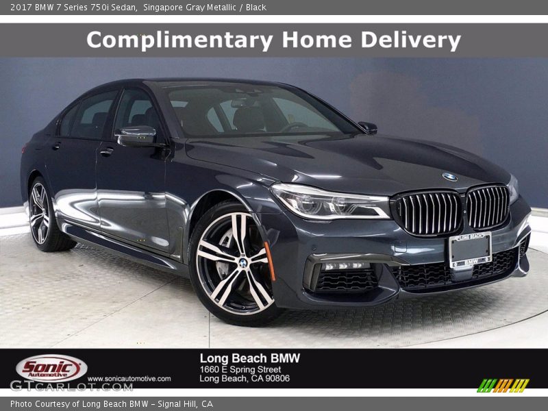 Singapore Gray Metallic / Black 2017 BMW 7 Series 750i Sedan