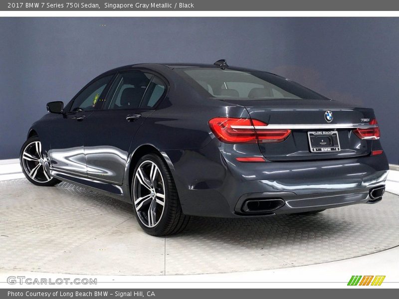 Singapore Gray Metallic / Black 2017 BMW 7 Series 750i Sedan