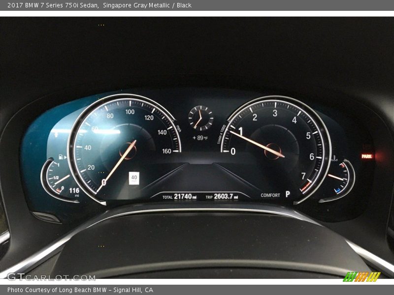 Singapore Gray Metallic / Black 2017 BMW 7 Series 750i Sedan