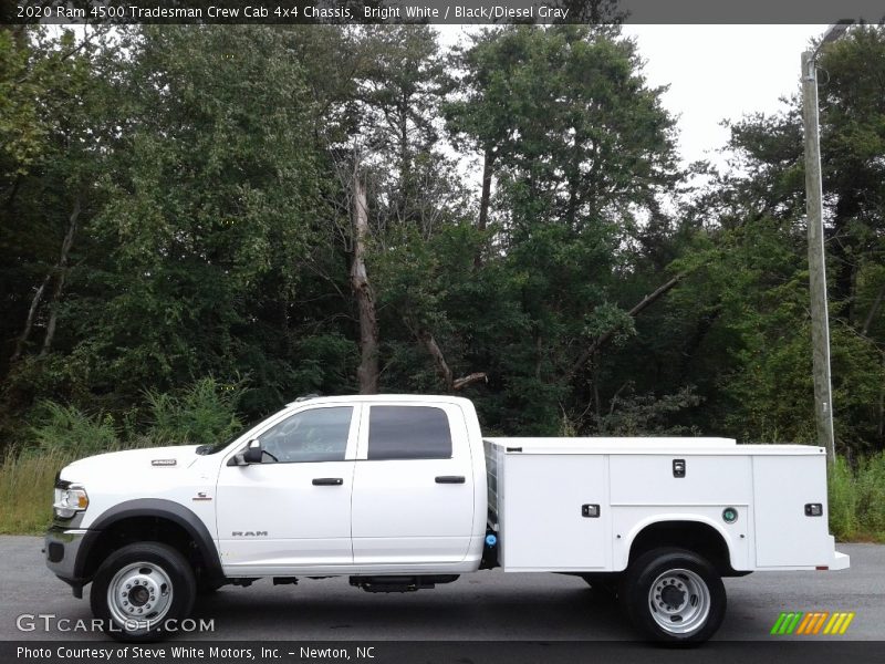 Bright White / Black/Diesel Gray 2020 Ram 4500 Tradesman Crew Cab 4x4 Chassis