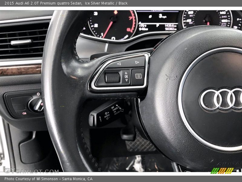Ice Silver Metallic / Black 2015 Audi A6 2.0T Premium quattro Sedan
