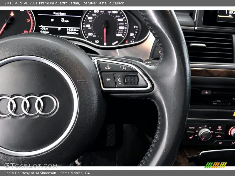 Ice Silver Metallic / Black 2015 Audi A6 2.0T Premium quattro Sedan