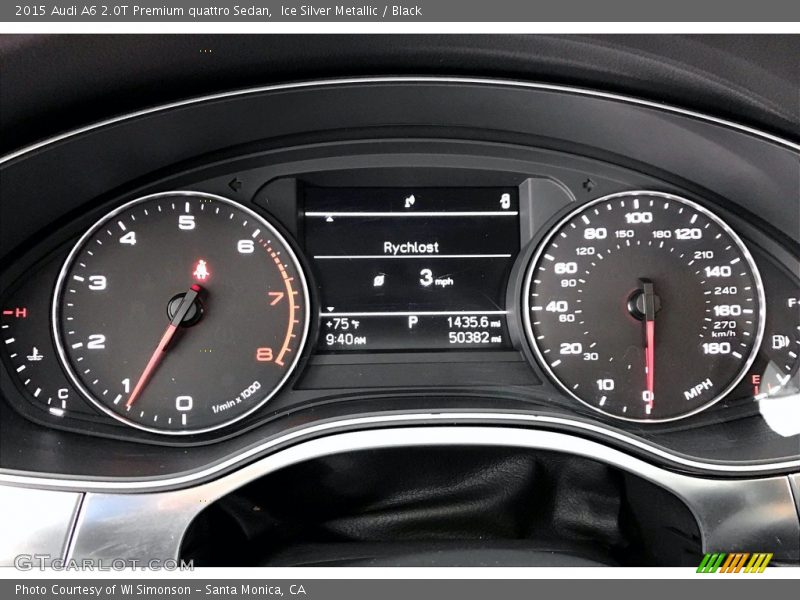 Ice Silver Metallic / Black 2015 Audi A6 2.0T Premium quattro Sedan