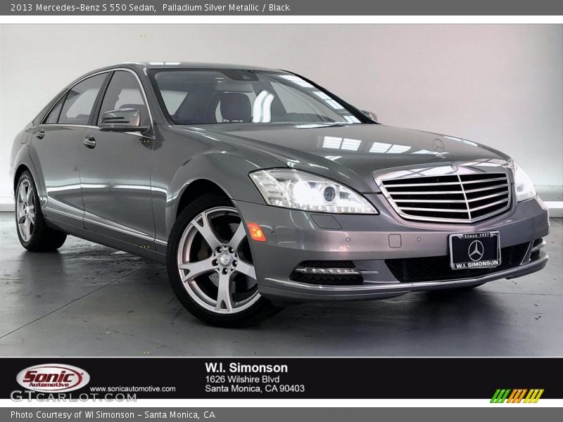 Palladium Silver Metallic / Black 2013 Mercedes-Benz S 550 Sedan