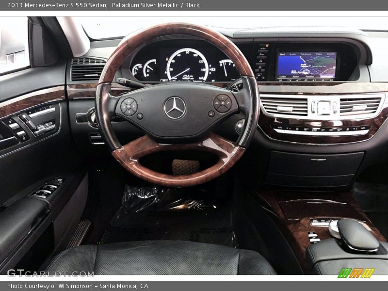 Palladium Silver Metallic / Black 2013 Mercedes-Benz S 550 Sedan