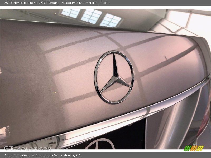 Palladium Silver Metallic / Black 2013 Mercedes-Benz S 550 Sedan