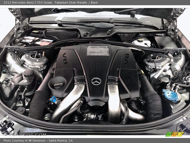 Palladium Silver Metallic / Black 2013 Mercedes-Benz S 550 Sedan