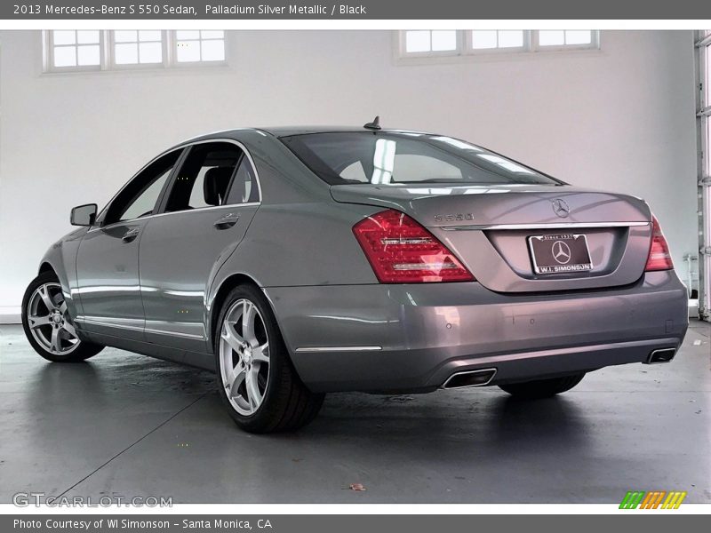 Palladium Silver Metallic / Black 2013 Mercedes-Benz S 550 Sedan