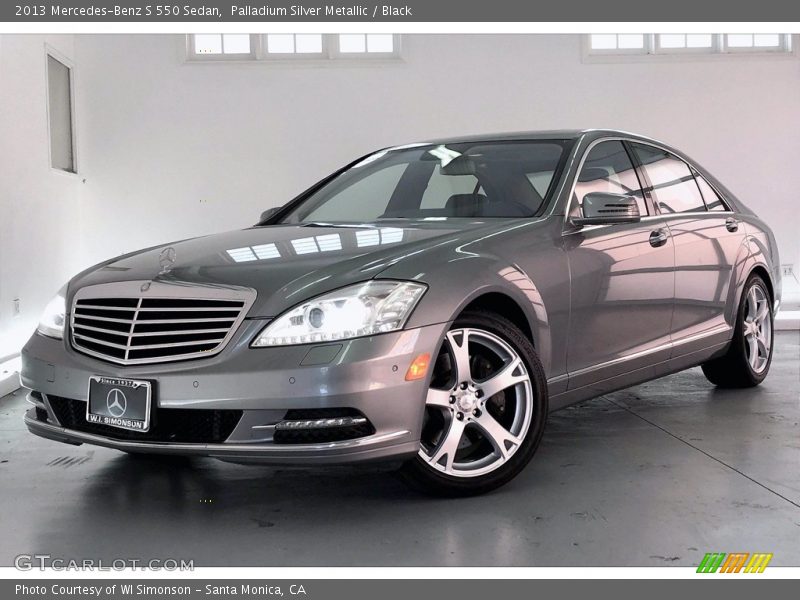 Palladium Silver Metallic / Black 2013 Mercedes-Benz S 550 Sedan