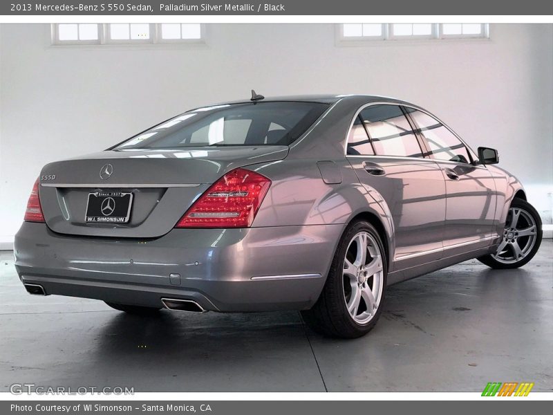 Palladium Silver Metallic / Black 2013 Mercedes-Benz S 550 Sedan