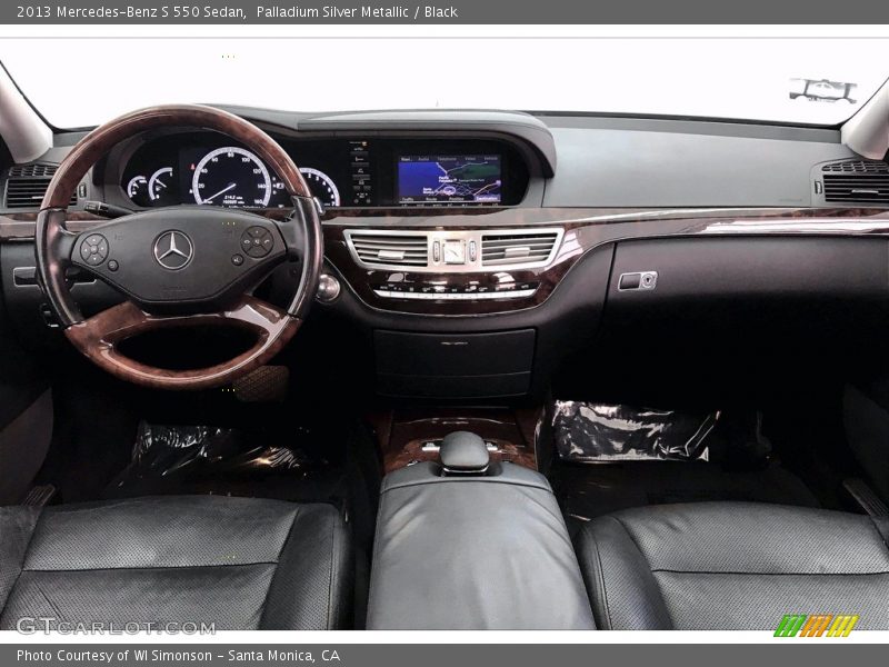 Palladium Silver Metallic / Black 2013 Mercedes-Benz S 550 Sedan