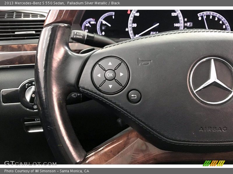 Palladium Silver Metallic / Black 2013 Mercedes-Benz S 550 Sedan
