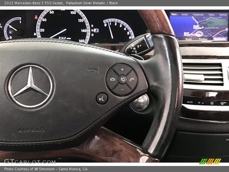 Palladium Silver Metallic / Black 2013 Mercedes-Benz S 550 Sedan