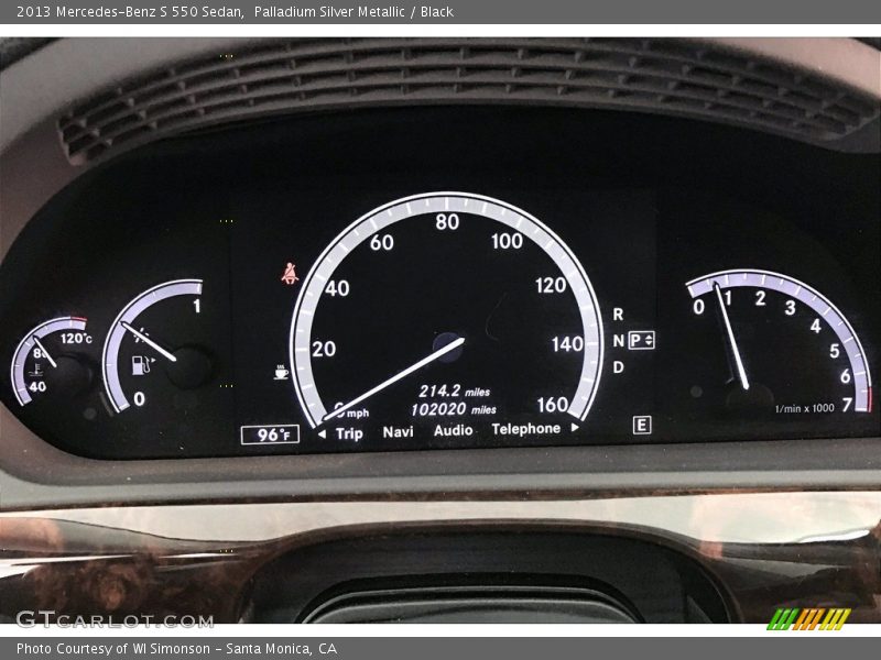 Palladium Silver Metallic / Black 2013 Mercedes-Benz S 550 Sedan
