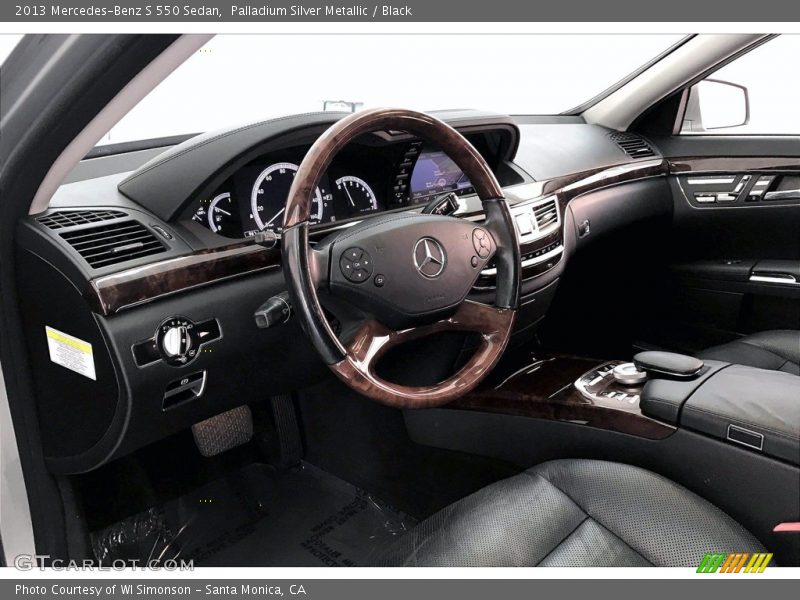 Palladium Silver Metallic / Black 2013 Mercedes-Benz S 550 Sedan