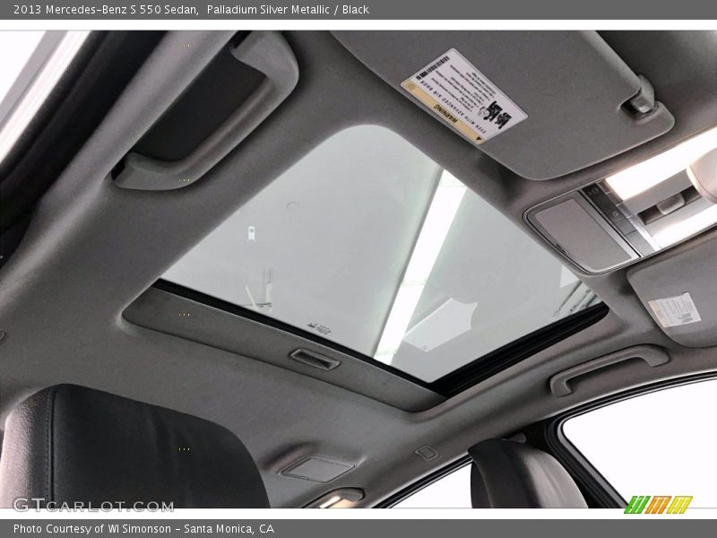 Palladium Silver Metallic / Black 2013 Mercedes-Benz S 550 Sedan