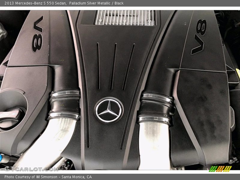 Palladium Silver Metallic / Black 2013 Mercedes-Benz S 550 Sedan