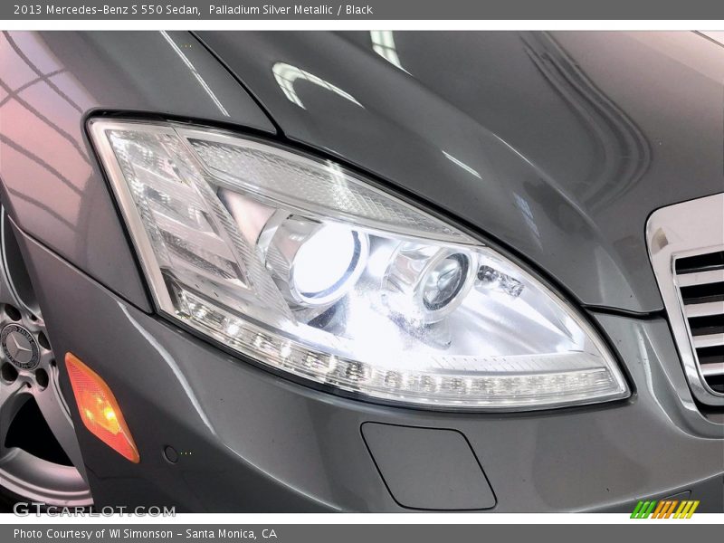Palladium Silver Metallic / Black 2013 Mercedes-Benz S 550 Sedan