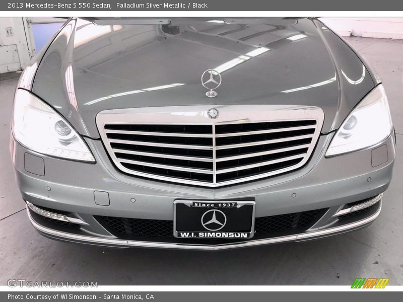 Palladium Silver Metallic / Black 2013 Mercedes-Benz S 550 Sedan