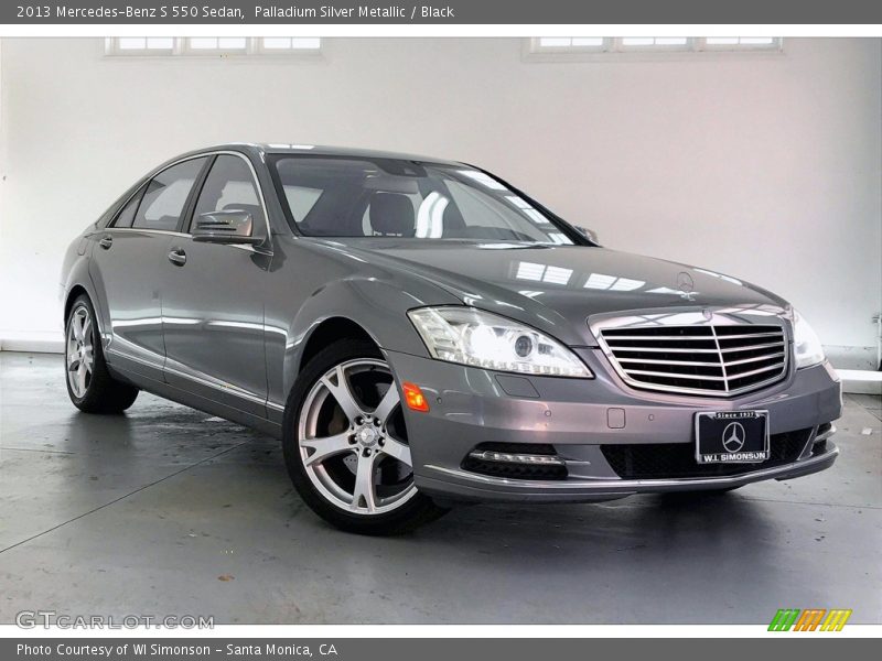 Palladium Silver Metallic / Black 2013 Mercedes-Benz S 550 Sedan