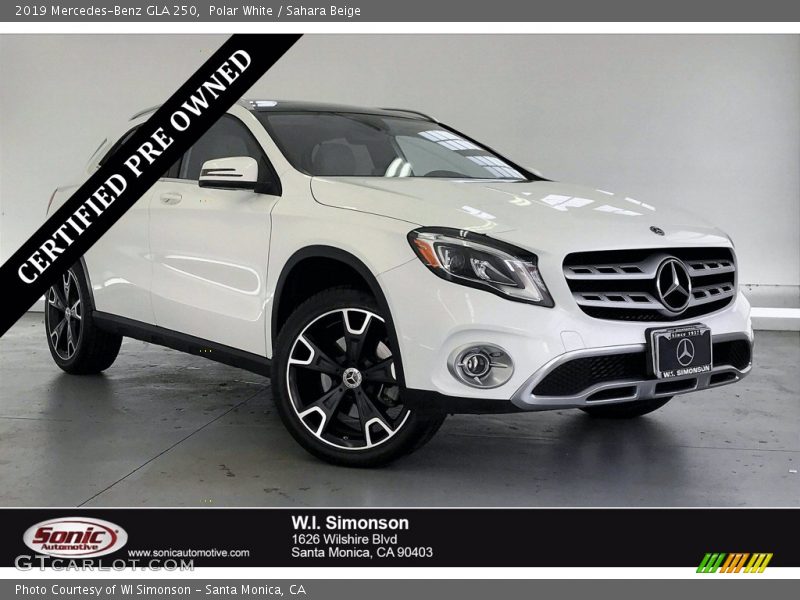 Polar White / Sahara Beige 2019 Mercedes-Benz GLA 250