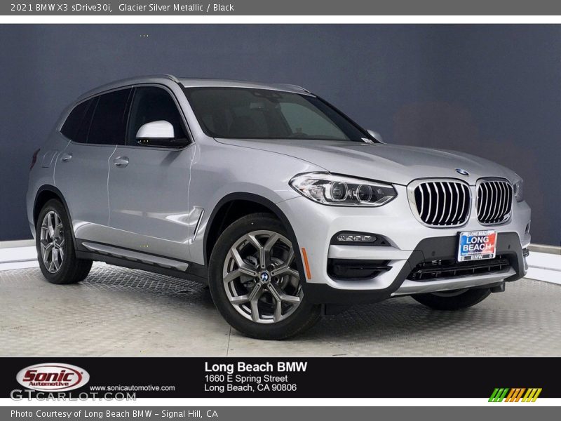 Glacier Silver Metallic / Black 2021 BMW X3 sDrive30i