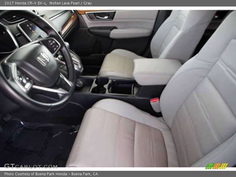 Molten Lava Pearl / Gray 2017 Honda CR-V EX-L