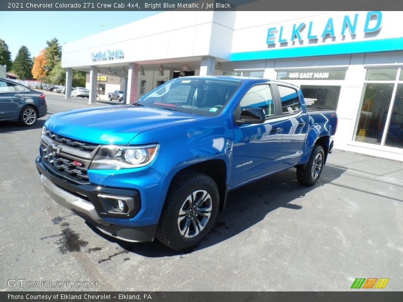 Bright Blue Metallic / Jet Black 2021 Chevrolet Colorado Z71 Crew Cab 4x4