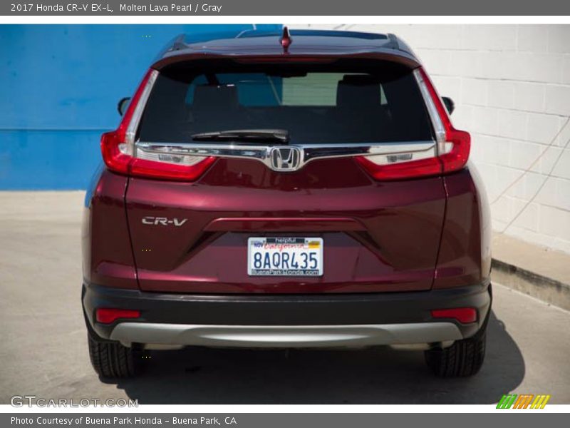 Molten Lava Pearl / Gray 2017 Honda CR-V EX-L