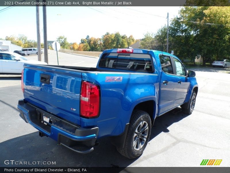 Bright Blue Metallic / Jet Black 2021 Chevrolet Colorado Z71 Crew Cab 4x4