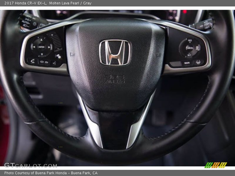 Molten Lava Pearl / Gray 2017 Honda CR-V EX-L