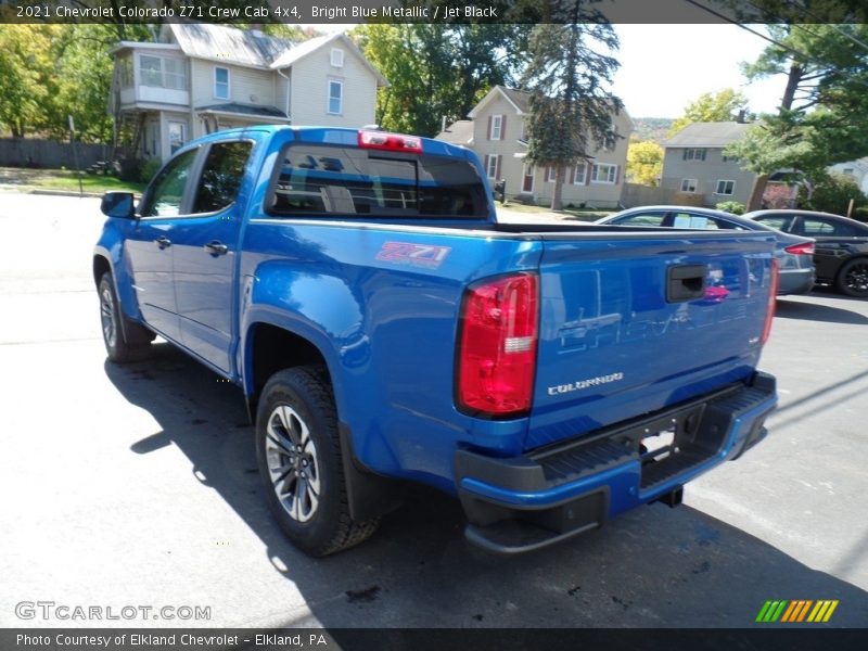 Bright Blue Metallic / Jet Black 2021 Chevrolet Colorado Z71 Crew Cab 4x4