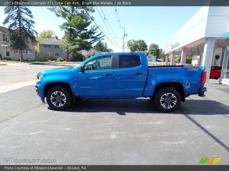 Bright Blue Metallic / Jet Black 2021 Chevrolet Colorado Z71 Crew Cab 4x4