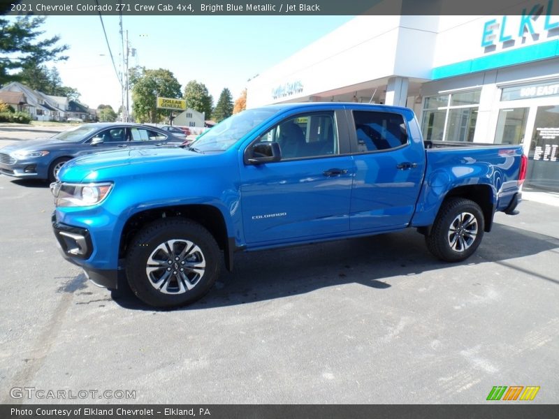 Bright Blue Metallic / Jet Black 2021 Chevrolet Colorado Z71 Crew Cab 4x4