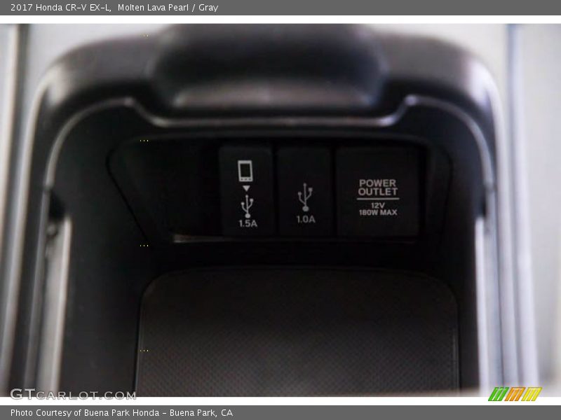 Molten Lava Pearl / Gray 2017 Honda CR-V EX-L