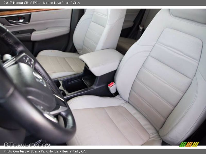 Molten Lava Pearl / Gray 2017 Honda CR-V EX-L