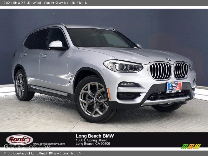 Glacier Silver Metallic / Black 2021 BMW X3 sDrive30i