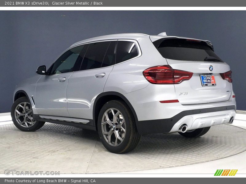 Glacier Silver Metallic / Black 2021 BMW X3 sDrive30i