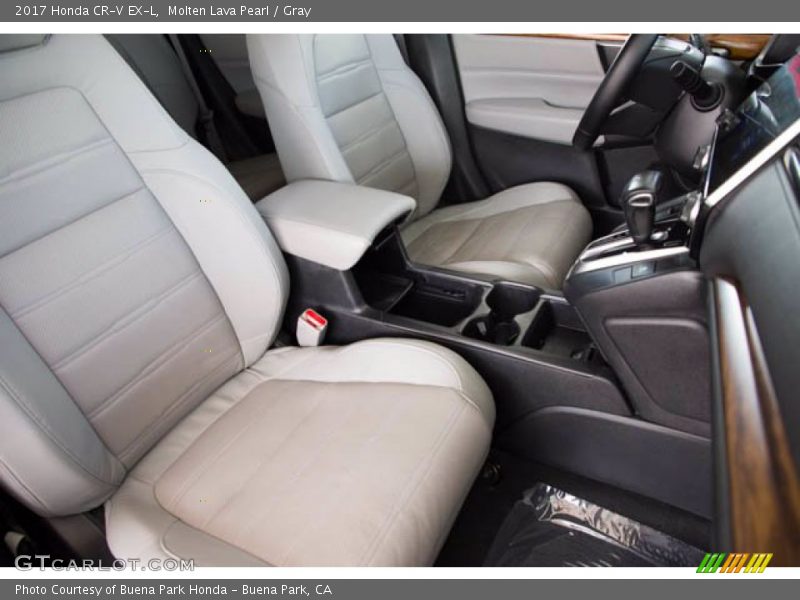 Molten Lava Pearl / Gray 2017 Honda CR-V EX-L
