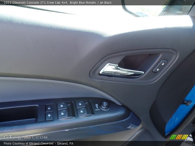 Bright Blue Metallic / Jet Black 2021 Chevrolet Colorado Z71 Crew Cab 4x4