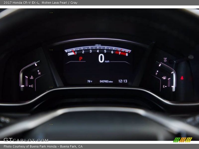 Molten Lava Pearl / Gray 2017 Honda CR-V EX-L