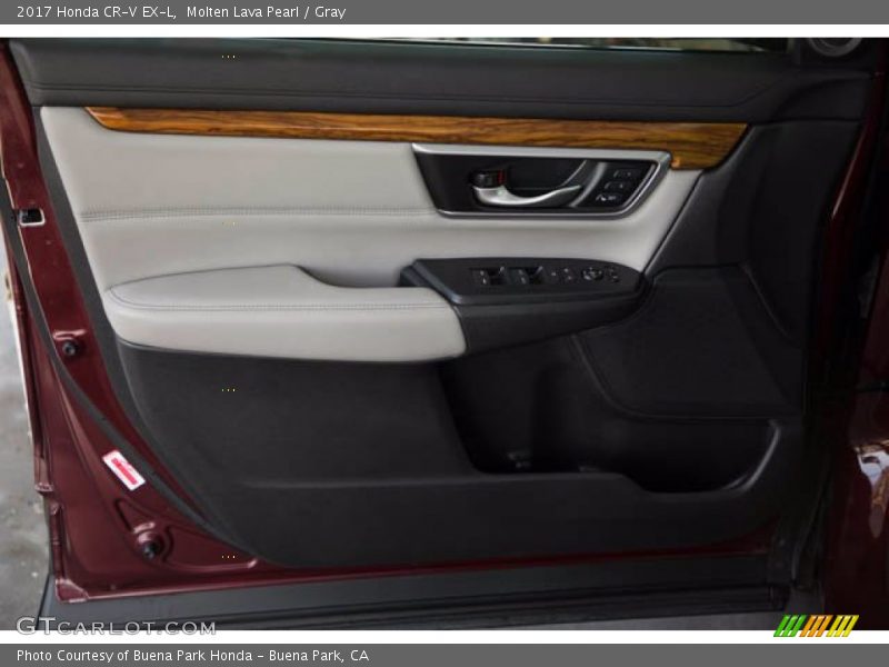 Molten Lava Pearl / Gray 2017 Honda CR-V EX-L