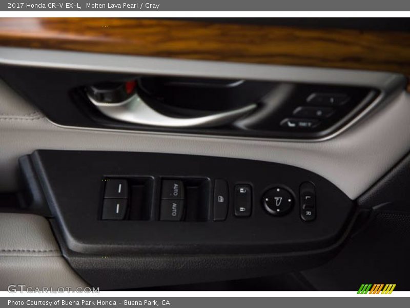 Molten Lava Pearl / Gray 2017 Honda CR-V EX-L