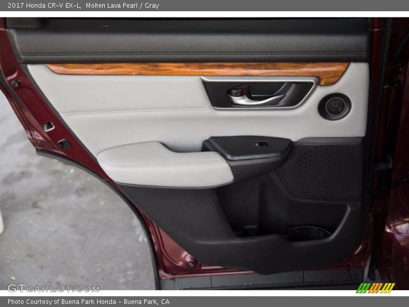 Molten Lava Pearl / Gray 2017 Honda CR-V EX-L