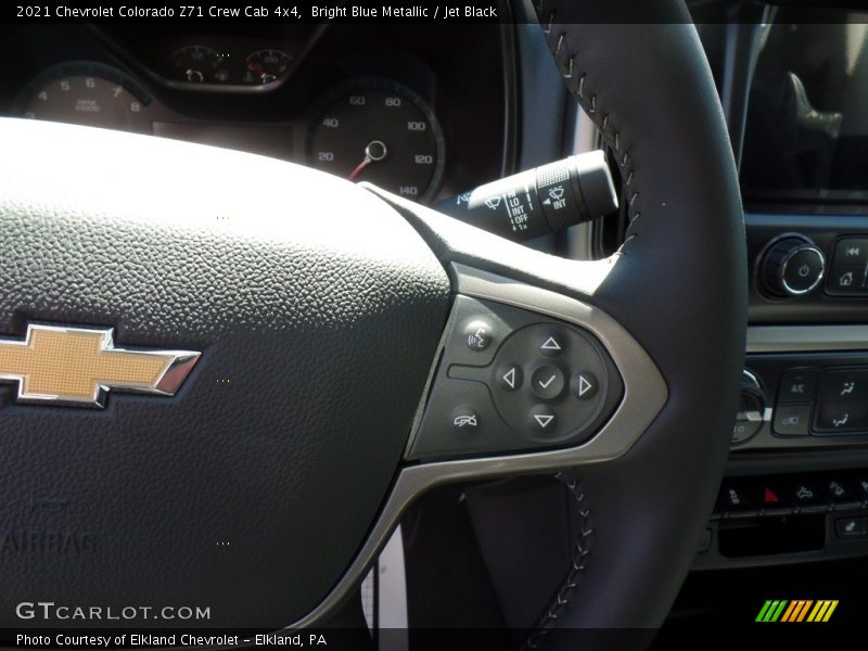 Bright Blue Metallic / Jet Black 2021 Chevrolet Colorado Z71 Crew Cab 4x4